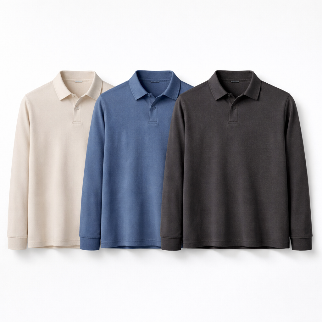 Herre Polo Skjorte med Broderi – Klassisk Krage & Luksuriøs Golfstil Pakke