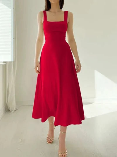 Elegant ensfarget ermeløs slim fit
