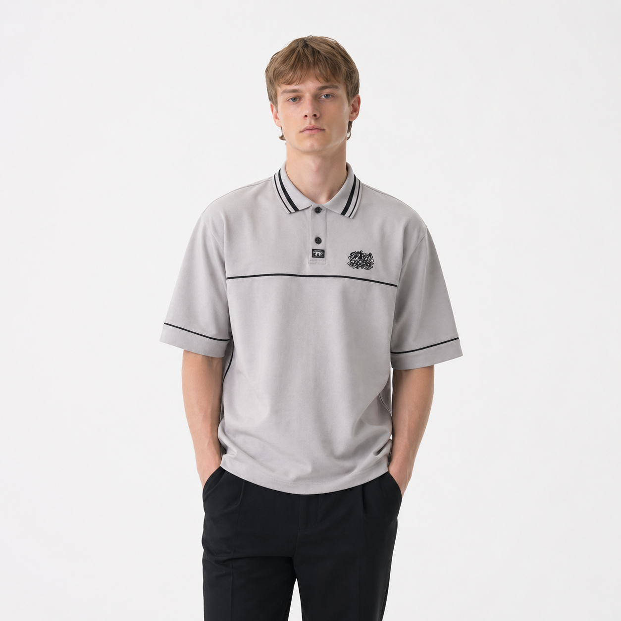 Polo T-skjorte til Herre – Brodert Streetwear & Løs Passform
