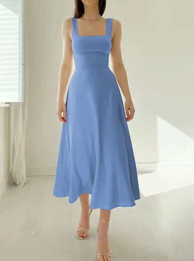 Elegant ensfarget ermeløs slim fit