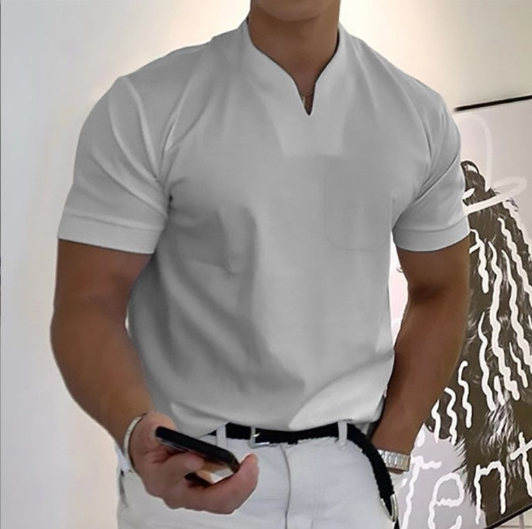 T-skjorte med korte ermer for businessfitness for menn