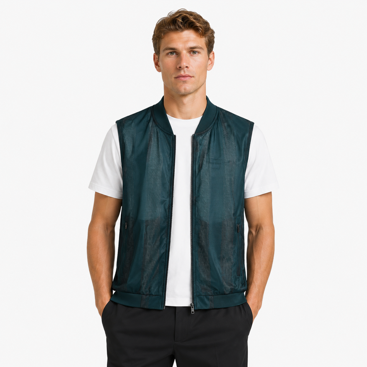 Lett Mesh Vest til Herre – Pustende Outdoor Vest med Flere Lommer