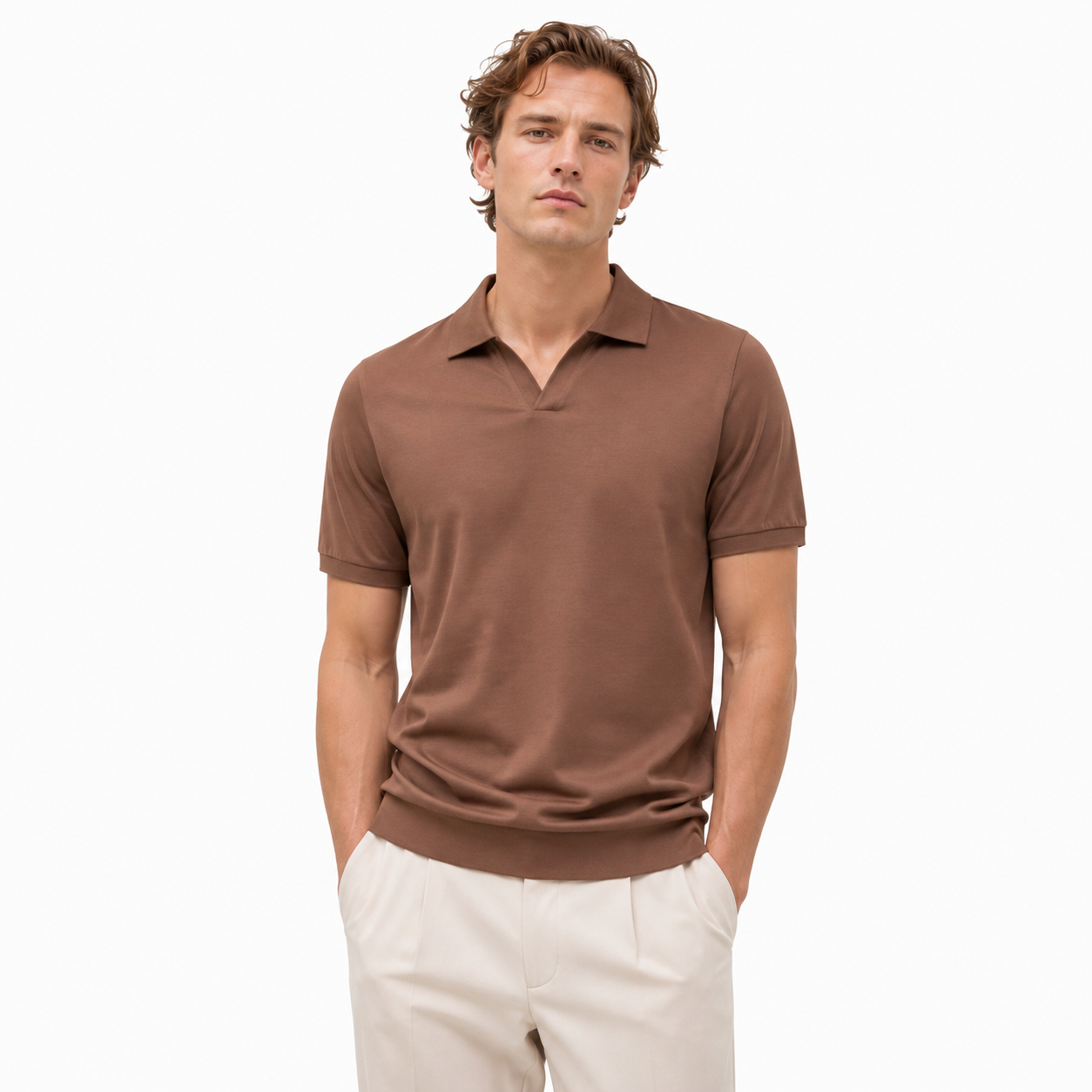 Silkemyk Polo til Herre – Pustende Old Money Sommerstil