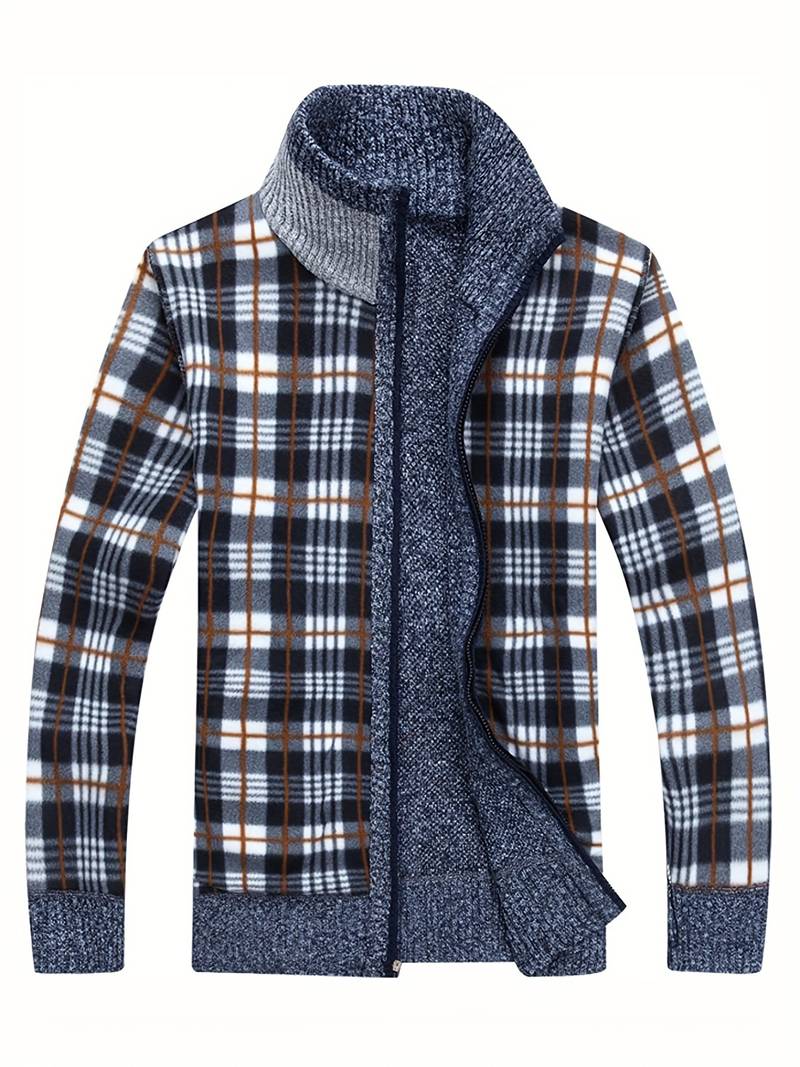 Varm jakke med glidelås for menn