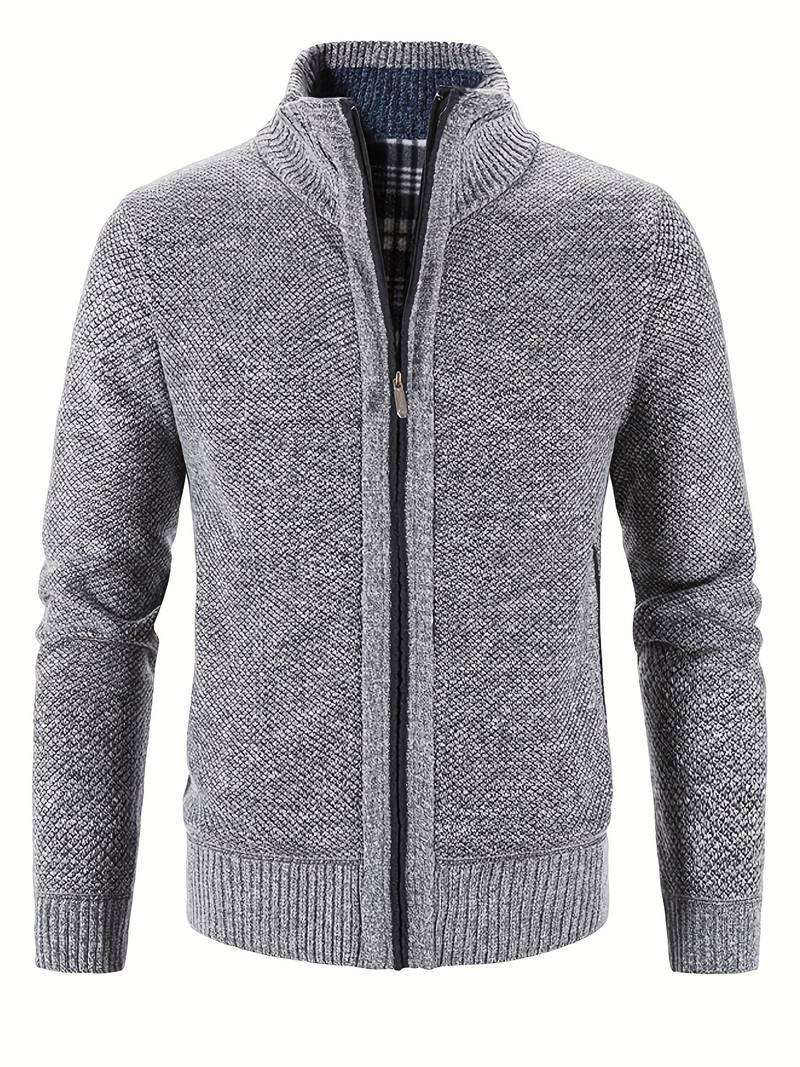 Varm jakke med glidelås for menn