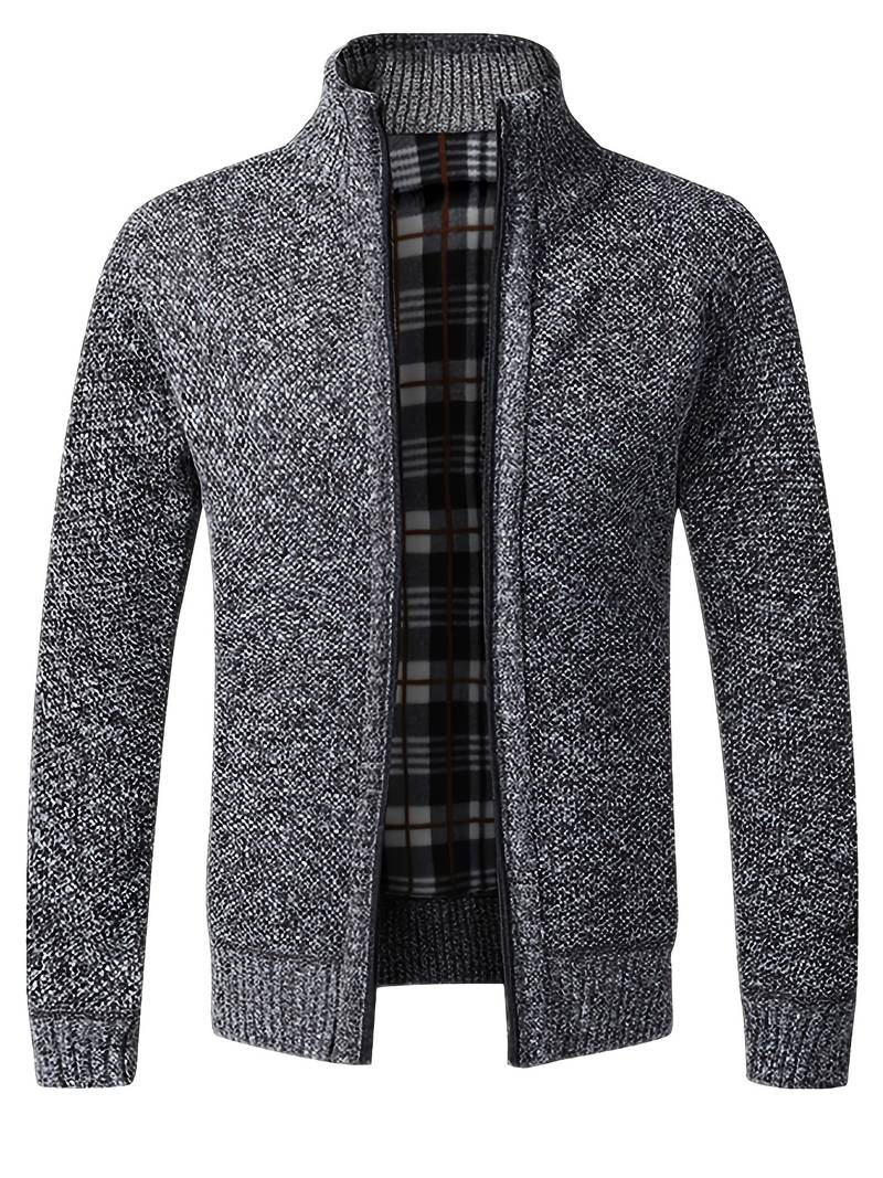 Varm jakke med glidelås for menn