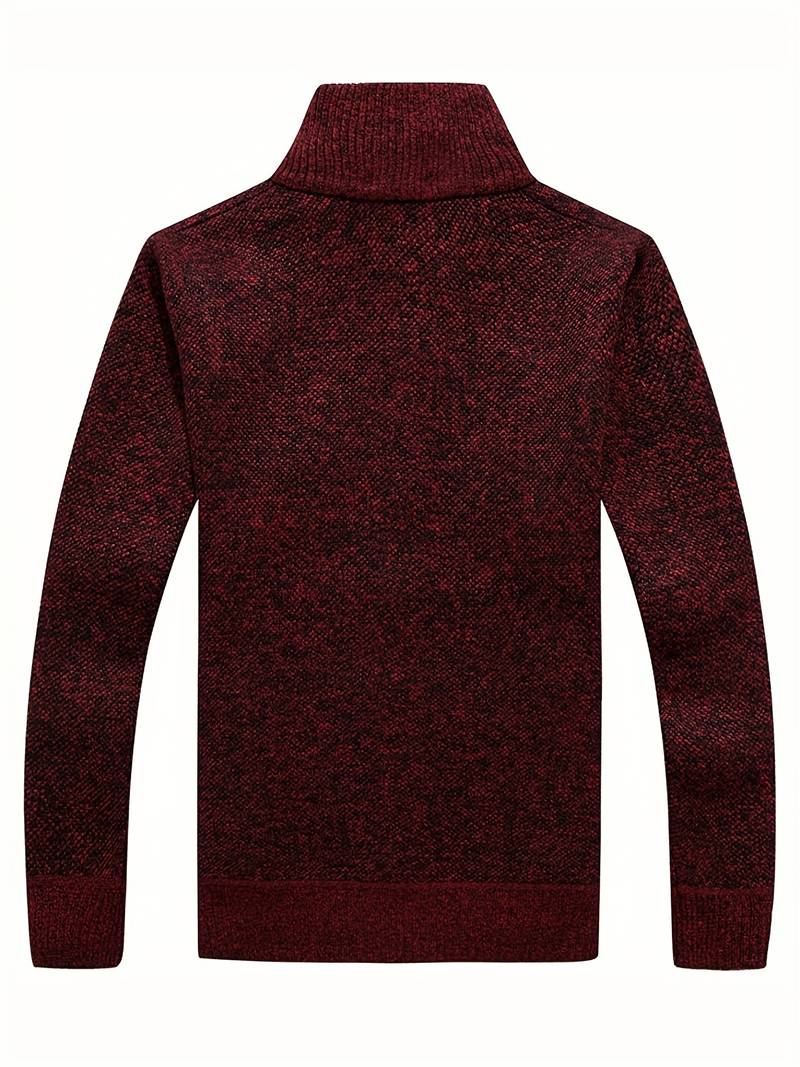 Varm jakke med glidelås for menn