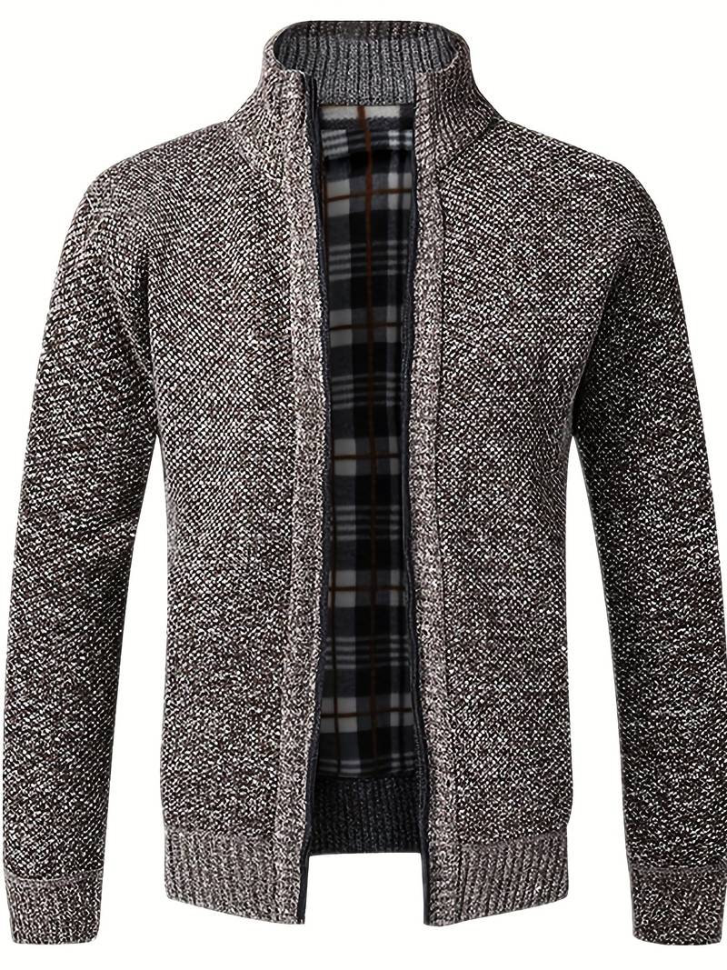 Varm jakke med glidelås for menn