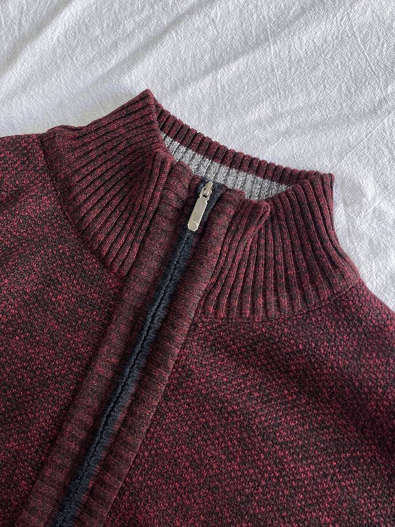 Varm jakke med glidelås for menn