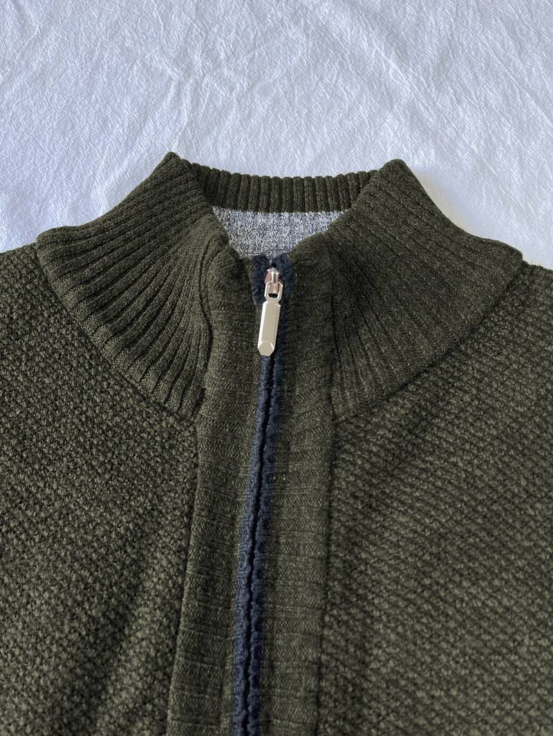 Varm jakke med glidelås for menn