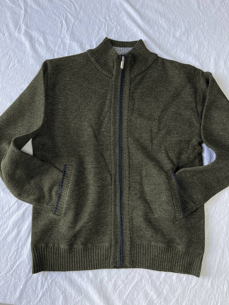 Varm jakke med glidelås for menn