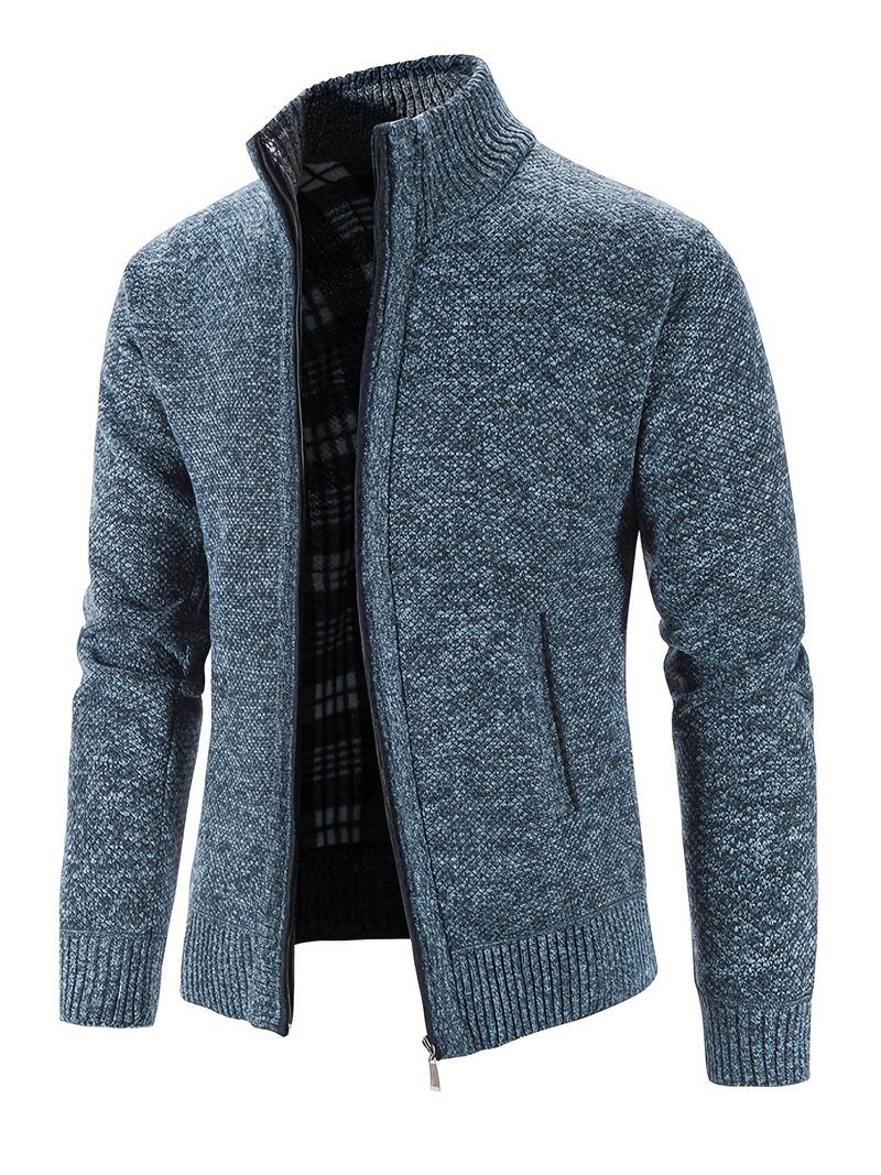 Varm jakke med glidelås for menn