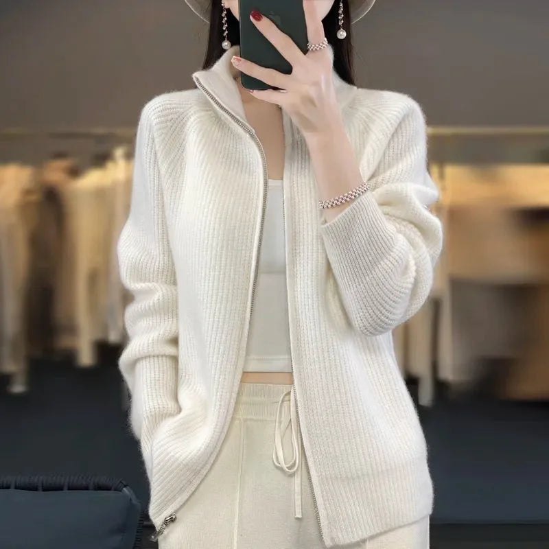 Strikket ull-cardigan