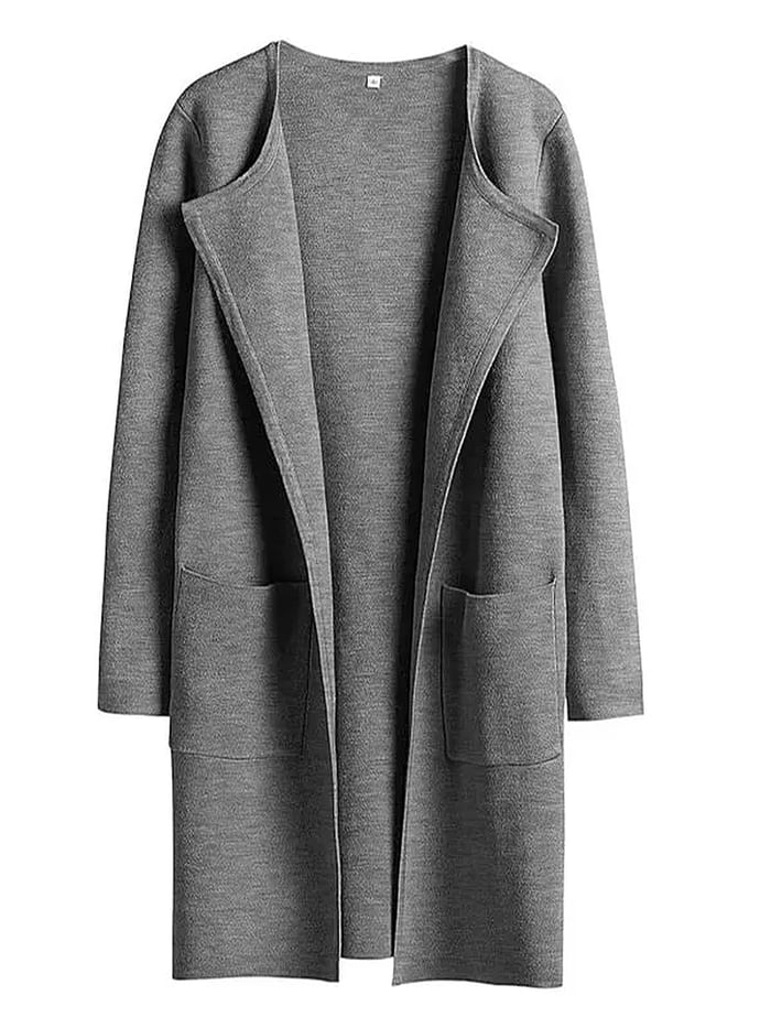 Ny klassisk frakk cardigan med revers