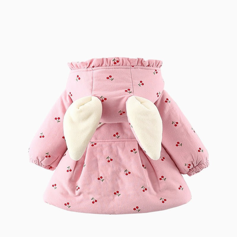 Baby Cherry Bunny Fleece Coat med veske