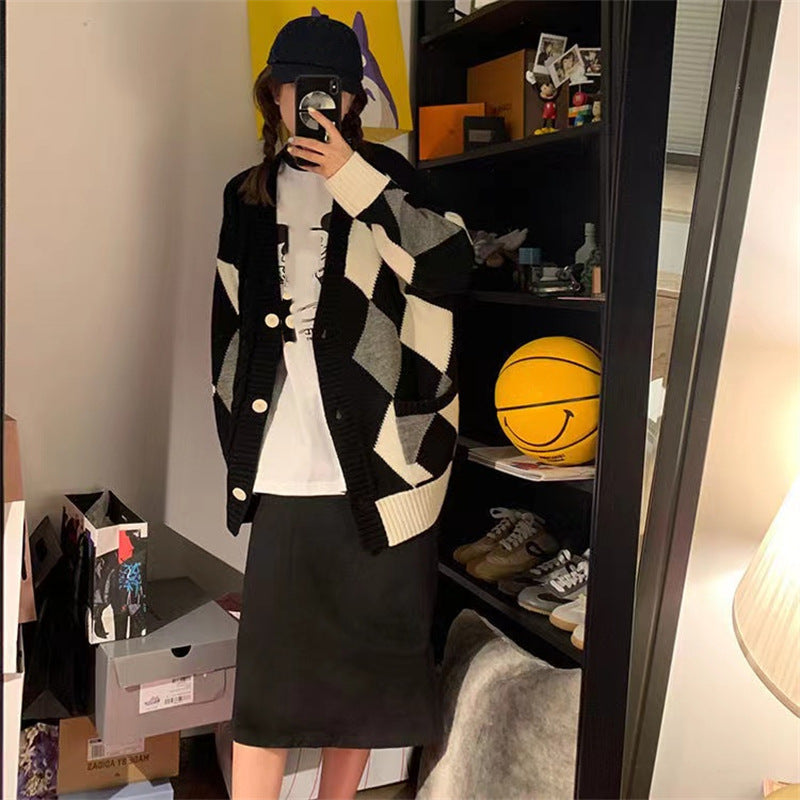 Oversized strikkejakke dame