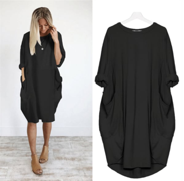 Roelien | Comfy Casual løs kjole med lommer