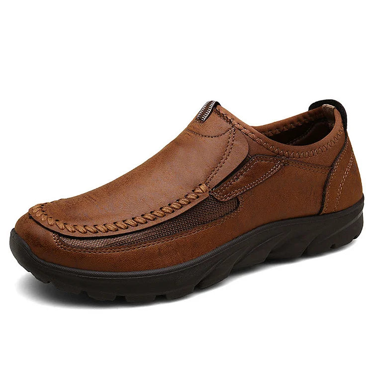 Herre Casual Pustende Skinn Loafers - Ergonomiske Sko