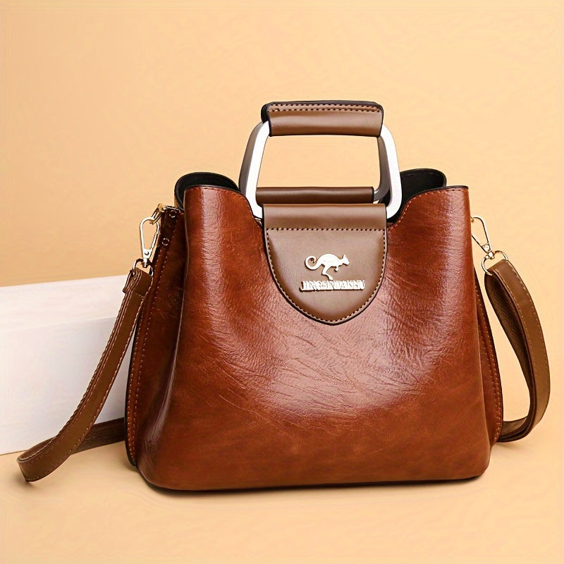 Elegant, tofarget skinnveske