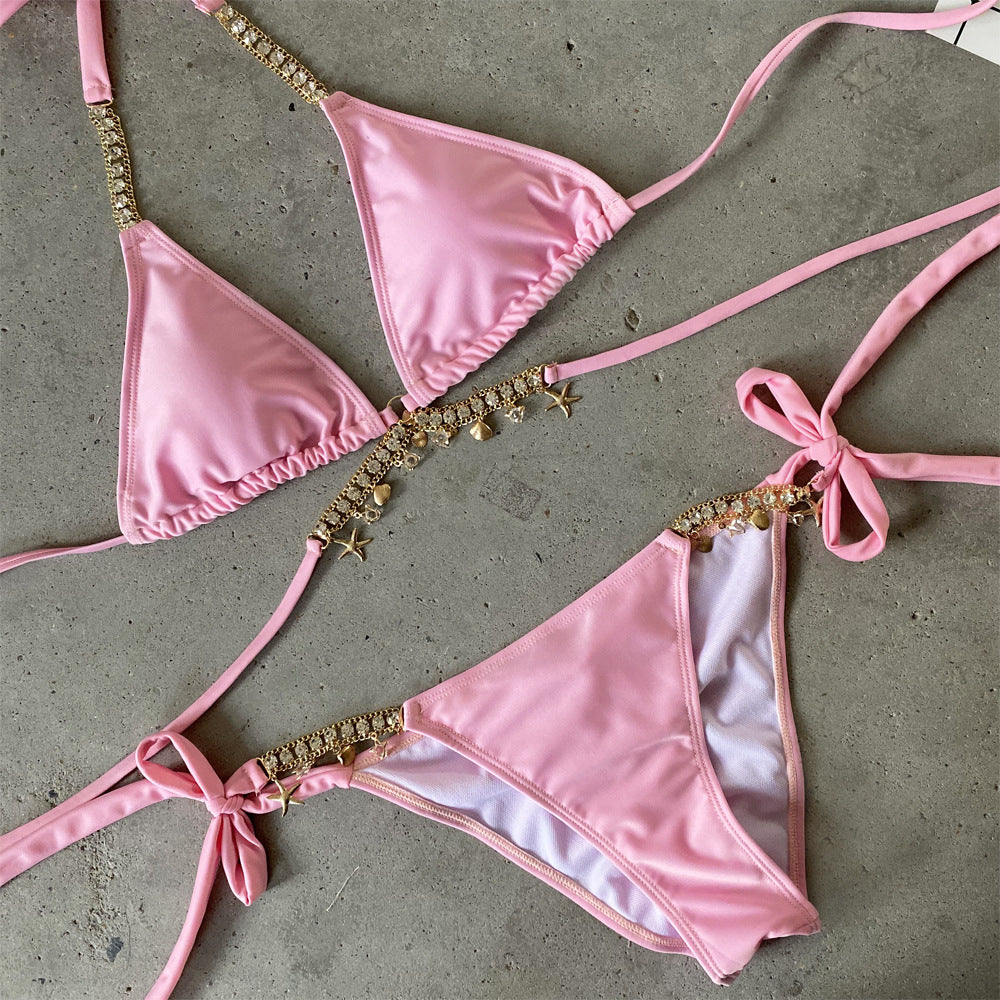 Flerfarget diamantbikini