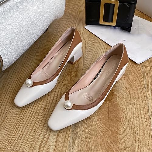 Elegante pumps med perleutsmykning