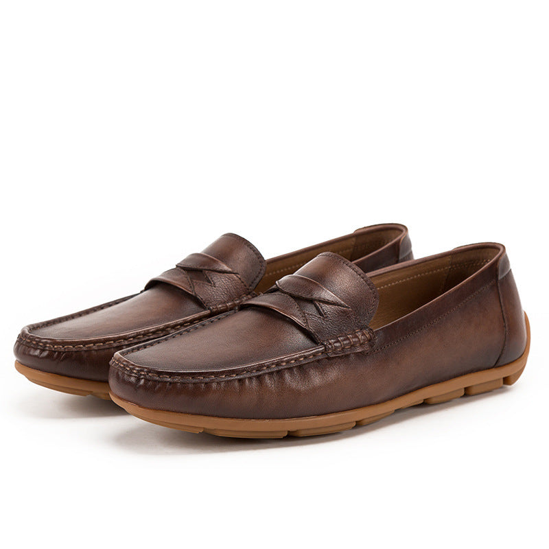 Komfortable loafers i kuskinnskinn, luksuriøse og mote