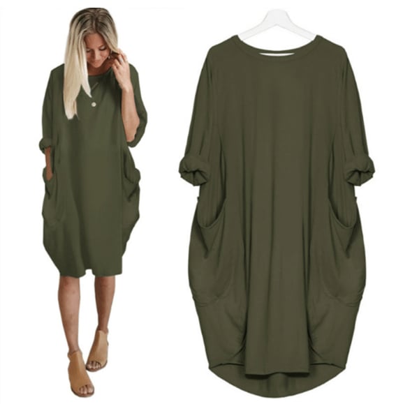 Roelien | Comfy Casual løs kjole med lommer