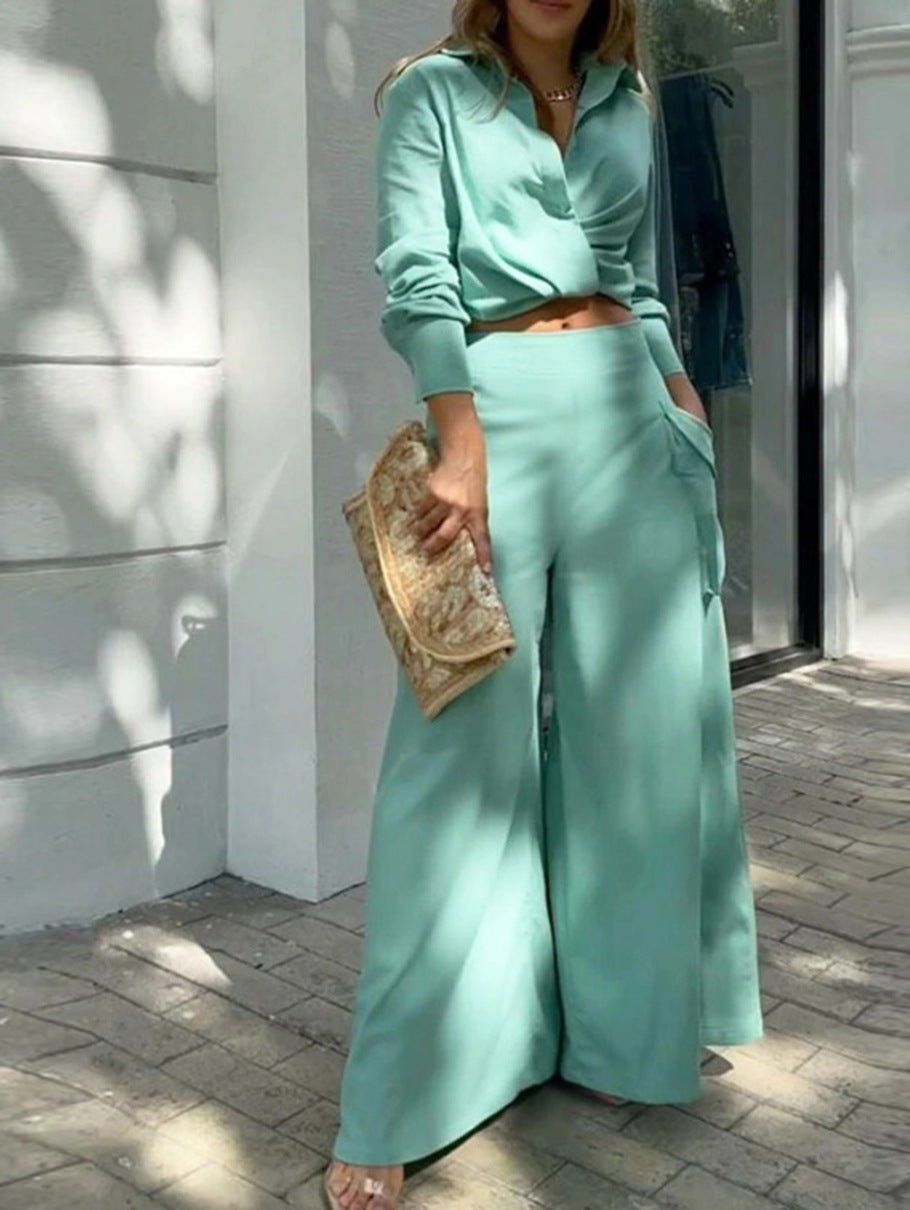 Ensfarget avslappet to-delt dress