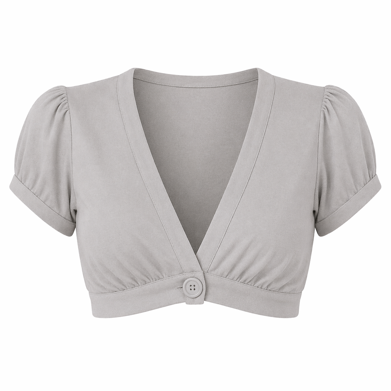 Strikket Crop Topp med V-hals – Y2K Streetwear til Dame