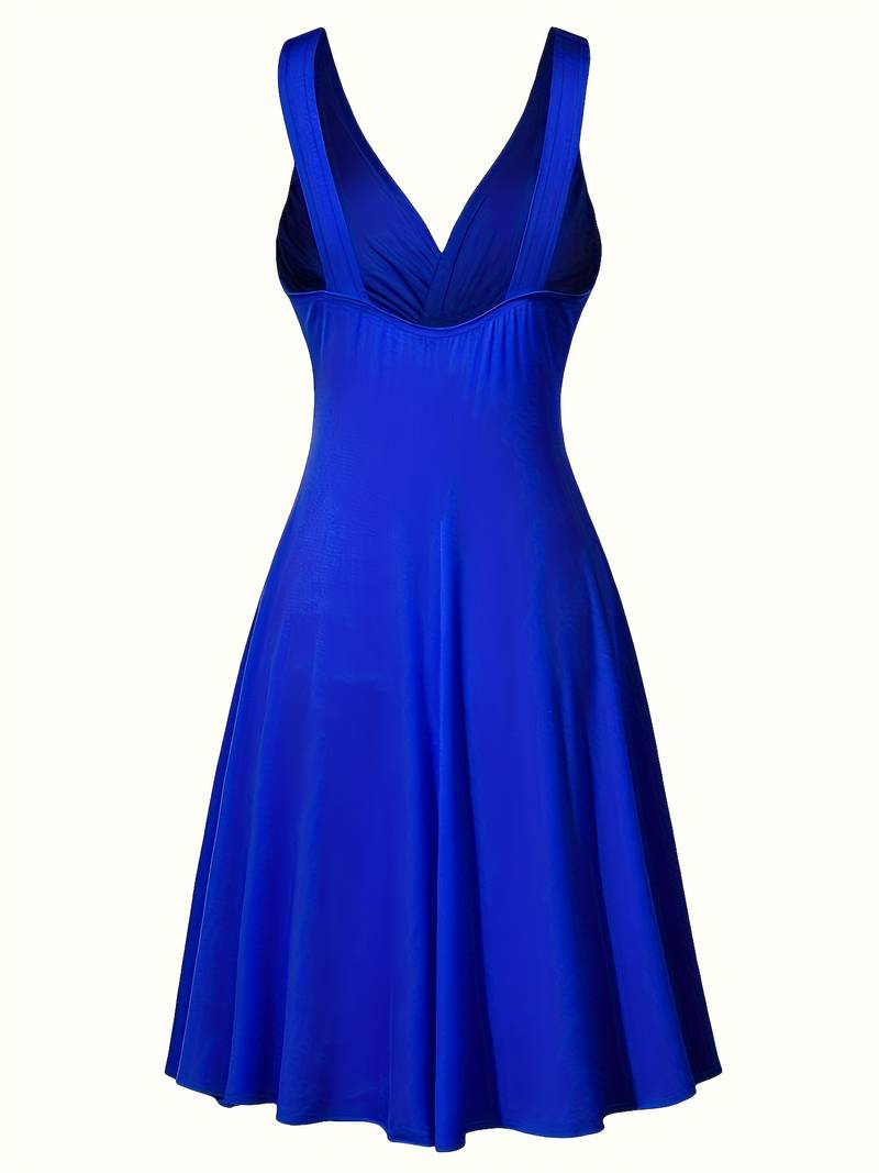 Elegant tankkjole med dyp V-utringning