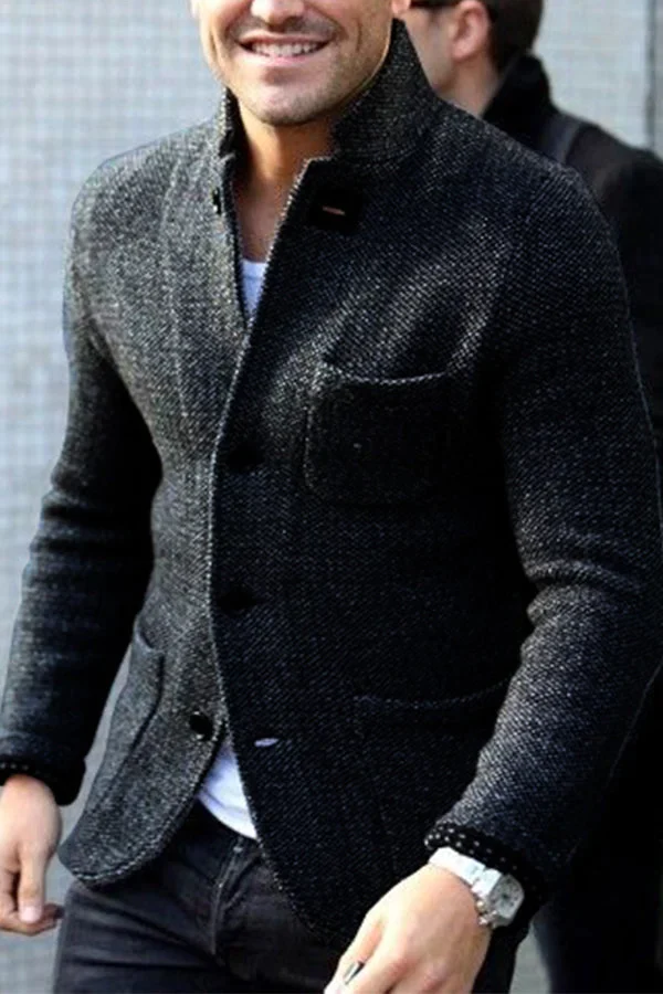 Retro strikket cardigan for menn