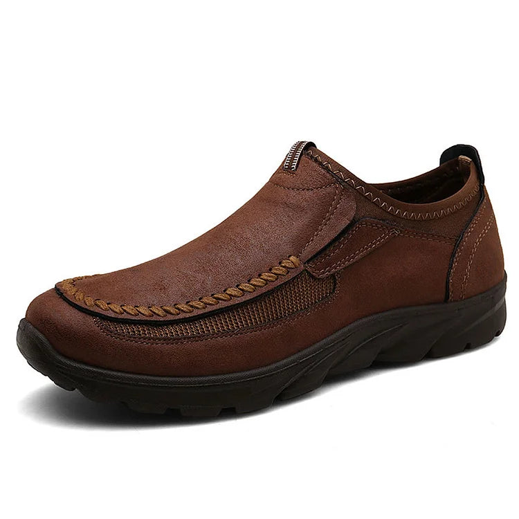 Herre Casual Pustende Skinn Loafers - Ergonomiske Sko