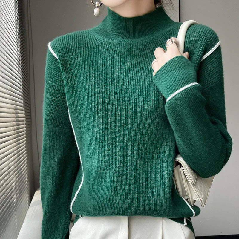 Elegant, enkel genser med turtleneck