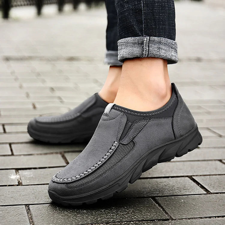 Herre Casual Pustende Skinn Loafers - Ergonomiske Sko
