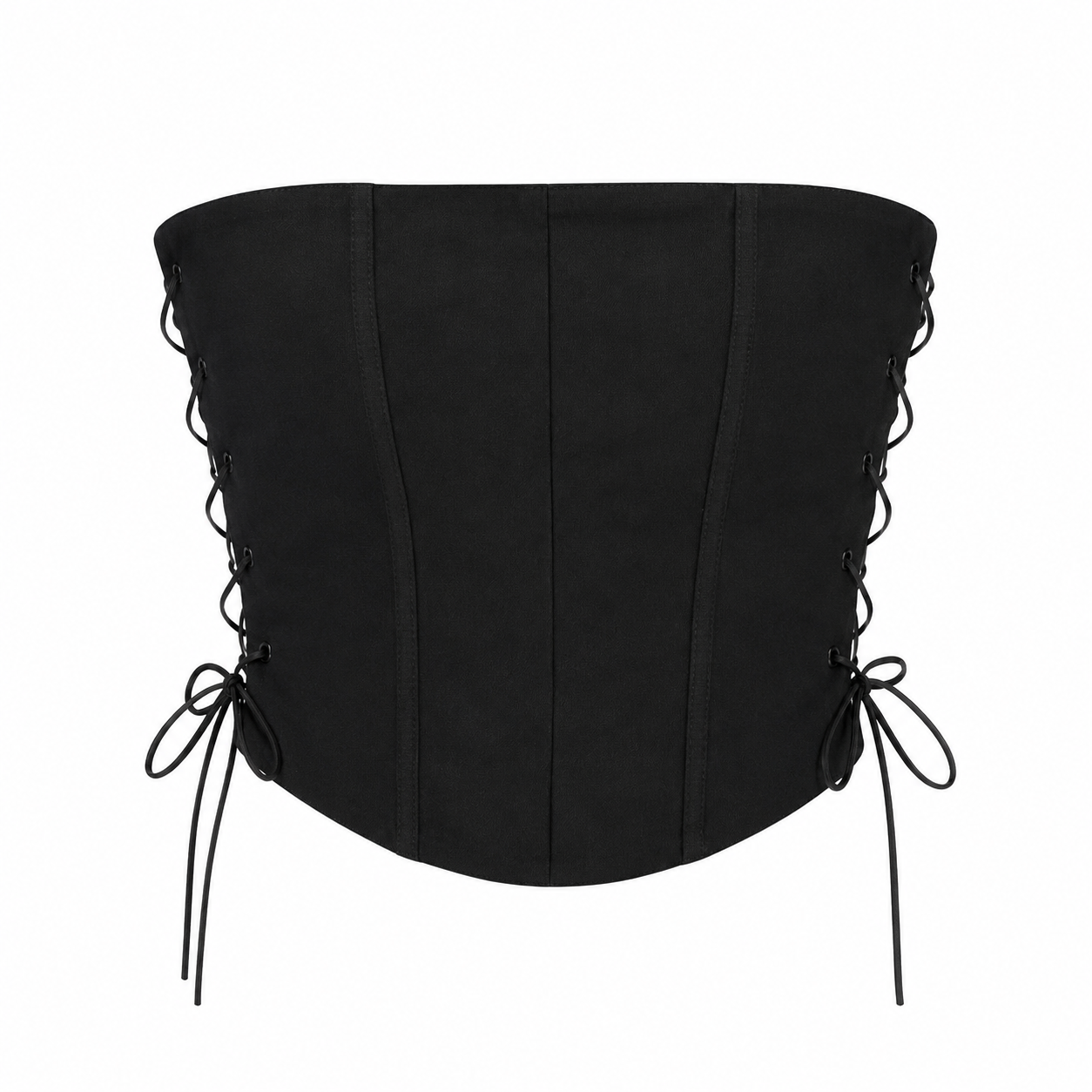 Bustier Crop Topp til Dame – Stroppeløs Korsettopp med Snøring