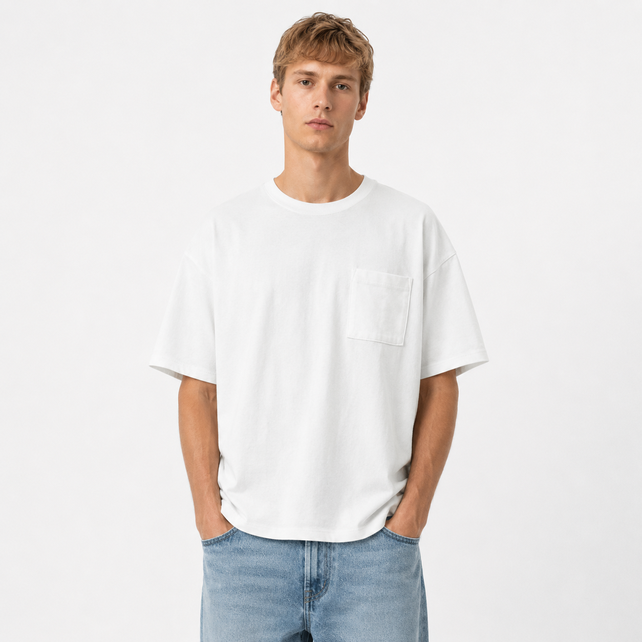 Heavyweight T-skjorte i Bomull – Vintage Unisex Sommerstil 320gsm
