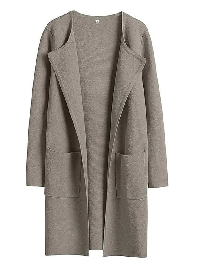 Ny klassisk frakk cardigan med revers