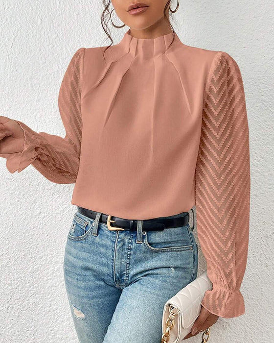 En langermet topp i kystchic stil