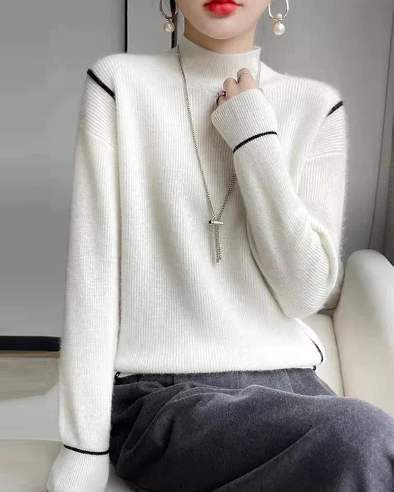 Elegant, enkel genser med turtleneck
