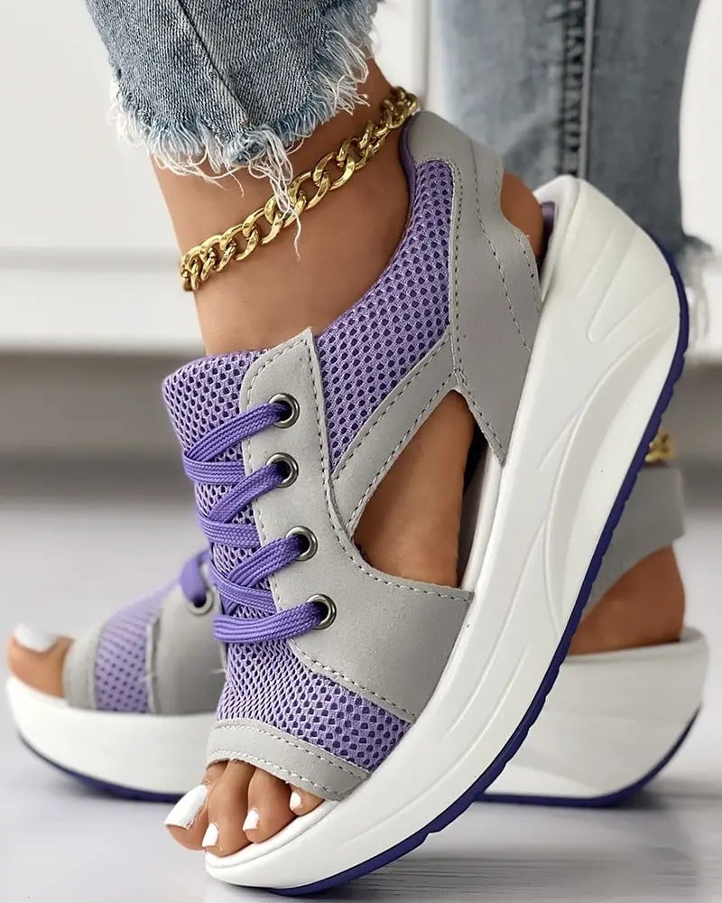 Marlou | Comfy Cropped sandaler med blonder
