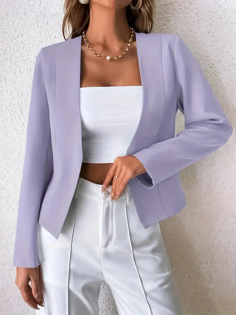 Profesjonell, elegant blazer med åpen front og lange ermer