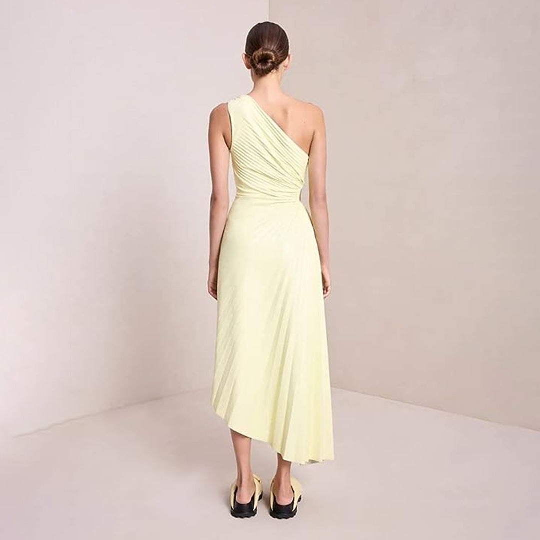 Elegant plissert kjole
