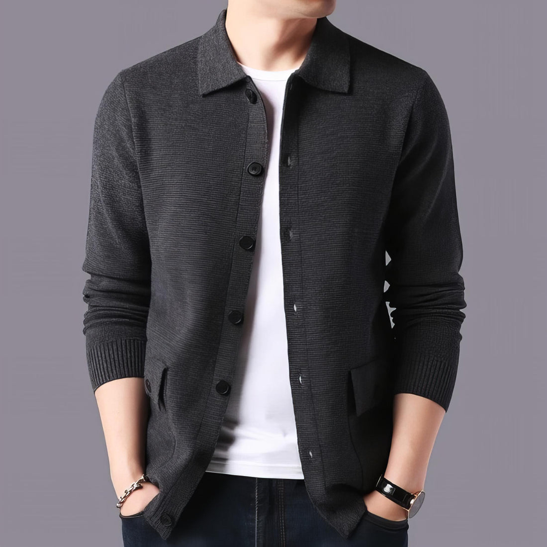 Genser cardigan for menn