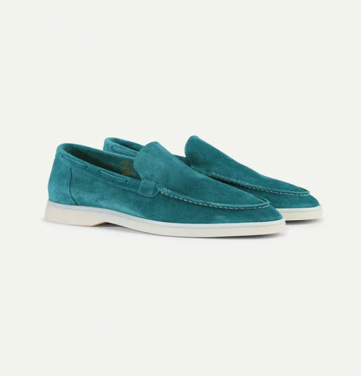 Klassiske loafers i semsket skinn for menn