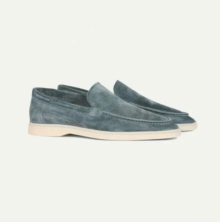 Klassiske loafers i semsket skinn for menn