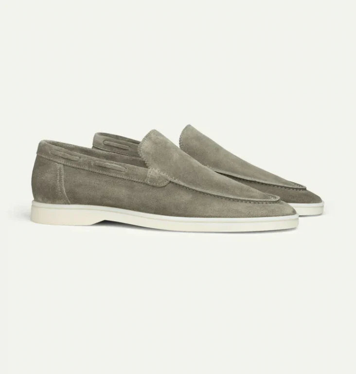 Klassiske loafers i semsket skinn for menn