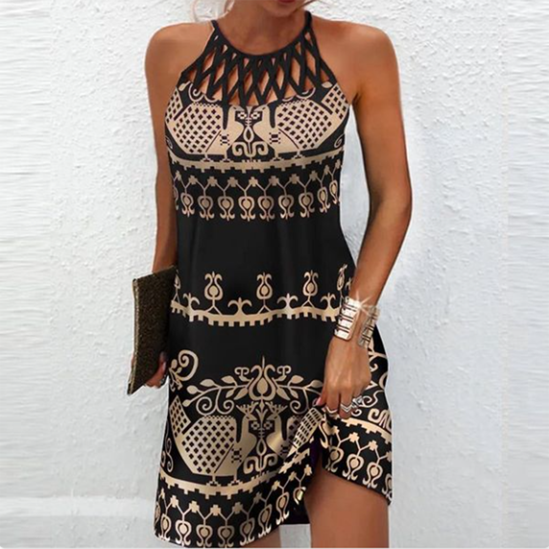 Elegant kjole med halterneck