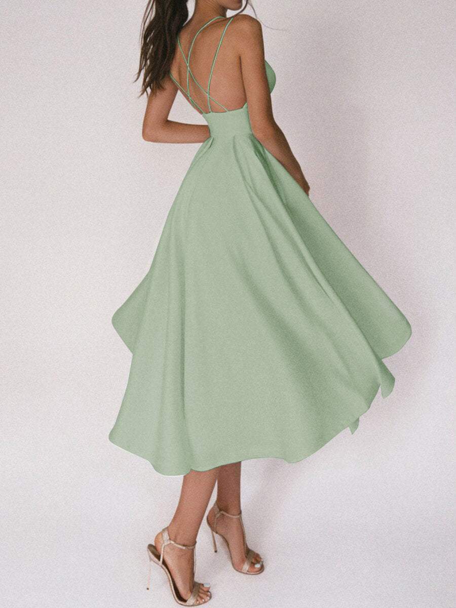 Elegant kjole med V-utringning
