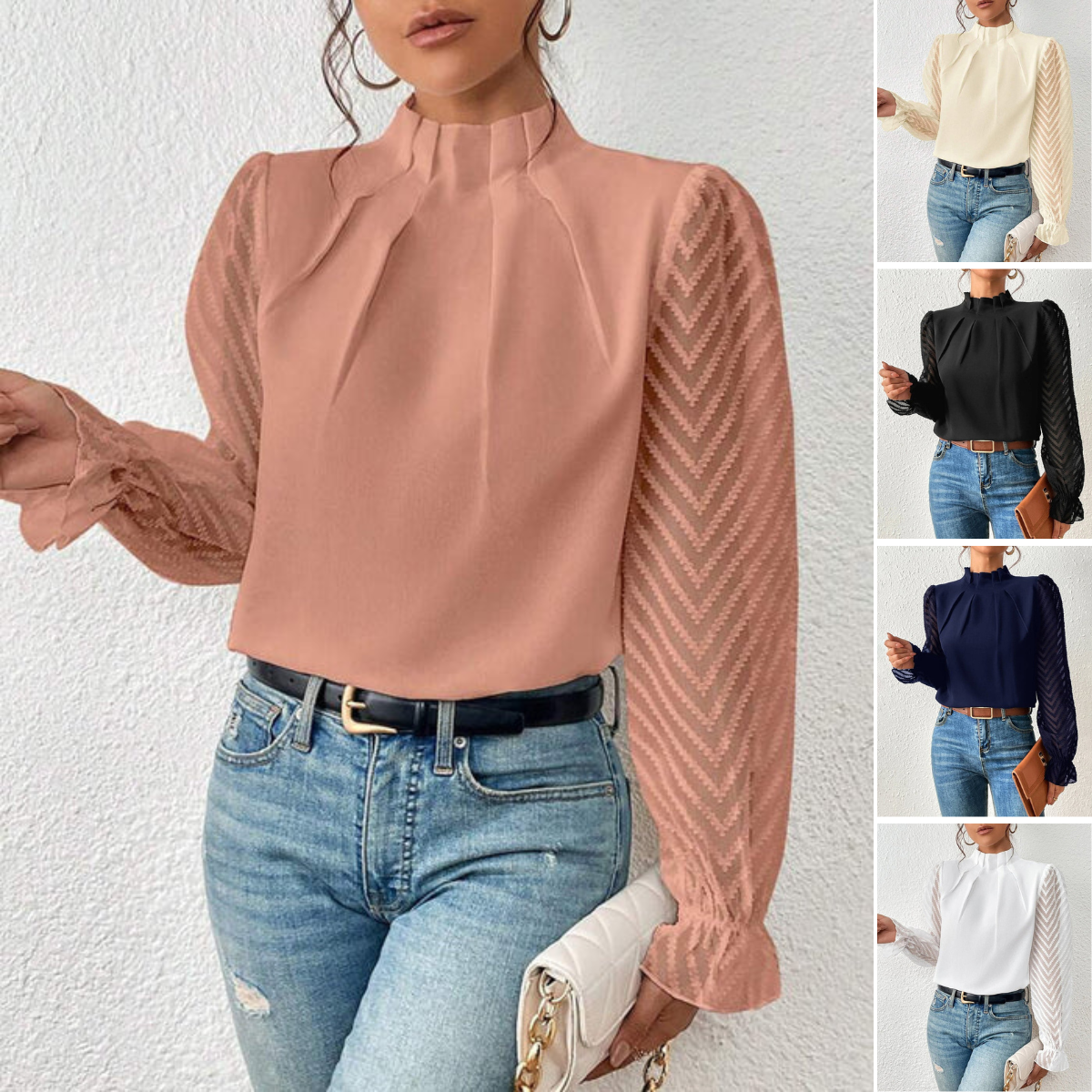En langermet topp i kystchic stil