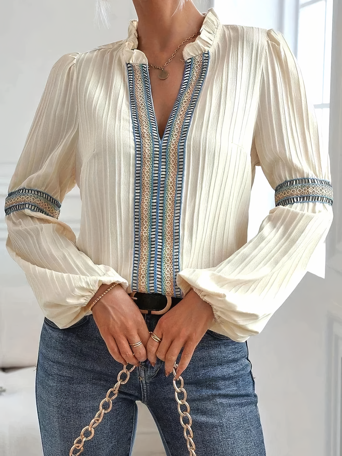 Cora™ | Bluse med blonder
